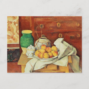 Paul Cezanne Still Life with a Chest of Drawers, Postcard
