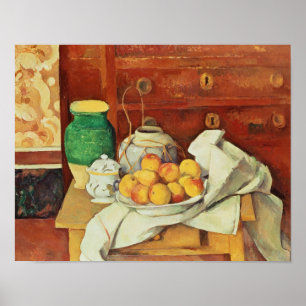 Paul Cezanne Still Life with a Chest of Drawers, Poster