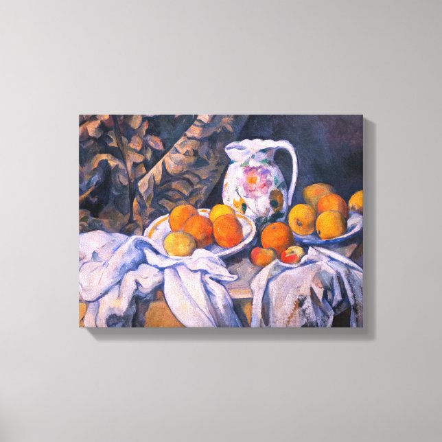 Paul Cezanne - Still Life with a Curtain Canvas Print (Front)