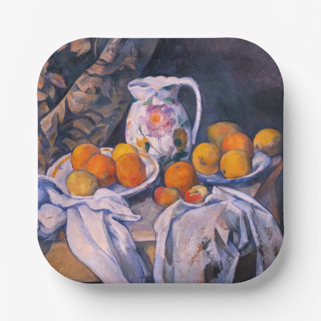 Paul Cezanne - Still Life with a Curtain Paper Plate (Front)