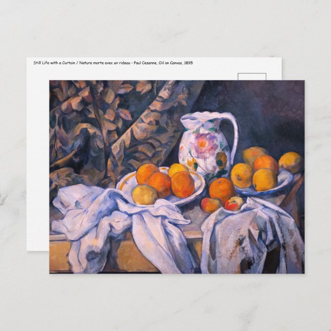 Paul Cezanne - Still Life with a Curtain Postcard (Front/Back)