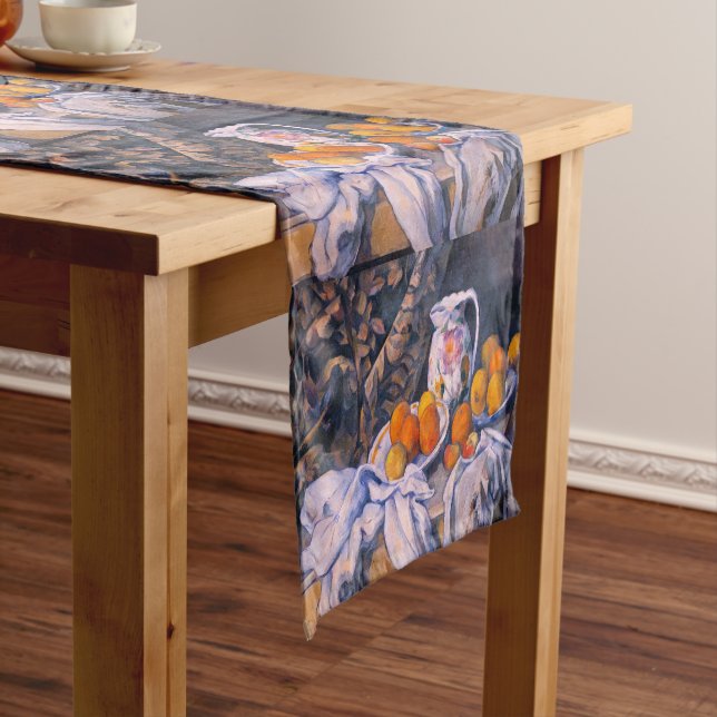 Paul Cezanne - Still Life with a Curtain Short Table Runner (In Situ)