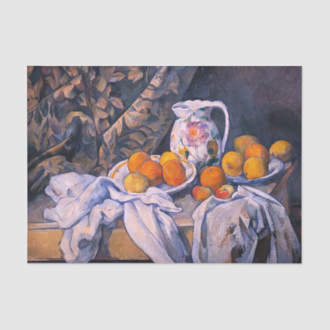 Paul Cezanne - Still Life with a Curtain Tissue Paper (Front)
