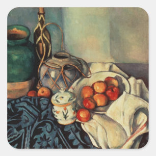 Paul Cezanne Still Life with Apples, 1893-94 Square Sticker