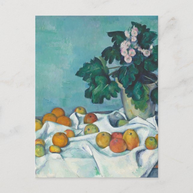 Paul Cézanne Still Life with Apples and Primroses Postcard (Front)