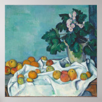 Paul Cézanne Still Life with Apples and Primroses