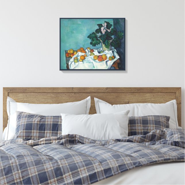 Paul Cezanne Still Life With Apples Fine Art Canvas Print (Insitu(Bedroom))