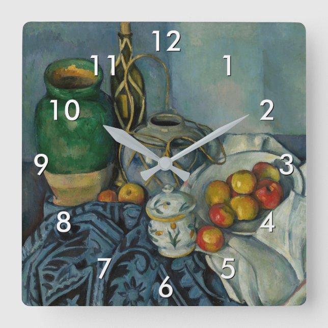 Paul Cezanne - Still Life with Apples Square Wall Clock (Front)