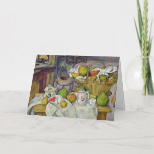 Paul Cezanne   Still life with basket, 1888-90 Card