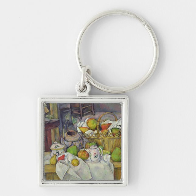 Paul Cezanne | Still life with basket, 1888-90 Key Ring (Front)