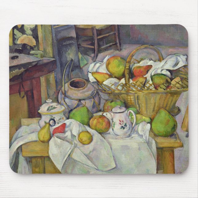 Paul Cezanne | Still life with basket, 1888-90 Mouse Pad (Front)