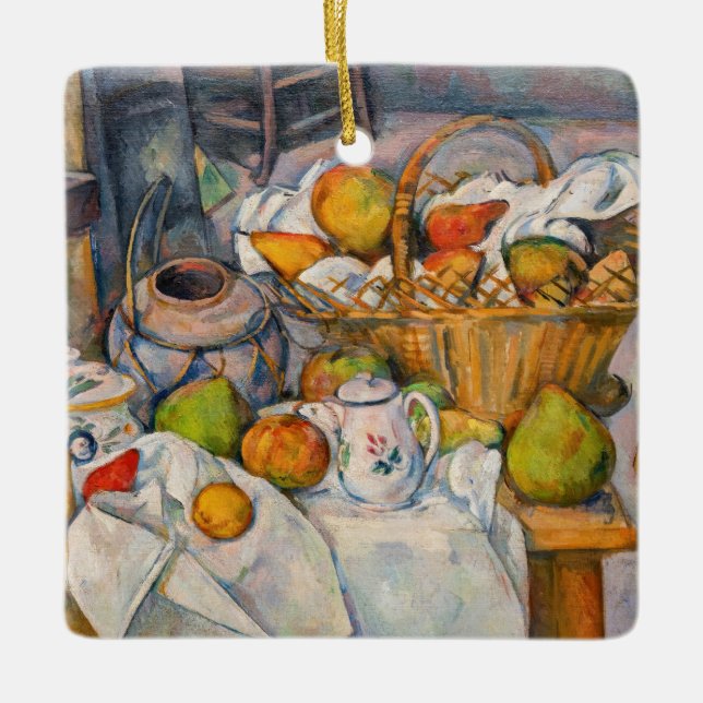 Paul Cezanne - Still Life with Basket Ceramic Ornament (Front)