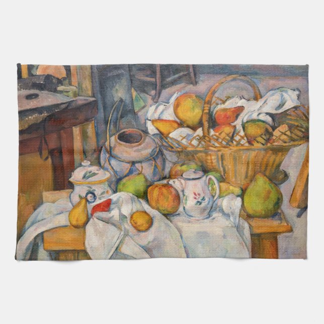 Paul Cezanne - Still Life with Basket Tea Towel (Horizontal)