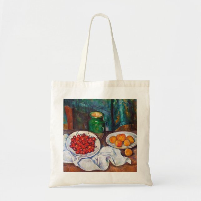 Paul Cezanne Still Life With Cherries And Peaches Tote Bag (Front)