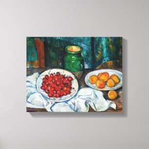 Paul Cezanne - Still Life with Cherries and Peachs Canvas Print