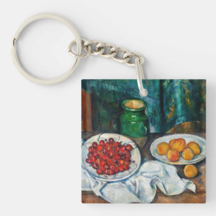 Paul Cezanne - Still Life with Cherries and Peachs Key Ring