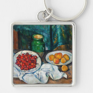 Paul Cezanne - Still Life with Cherries and Peachs Key Ring