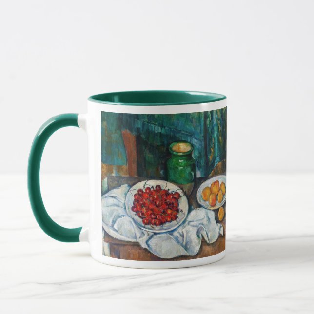 Paul Cezanne - Still Life with Cherries and Peachs Mug (Left)