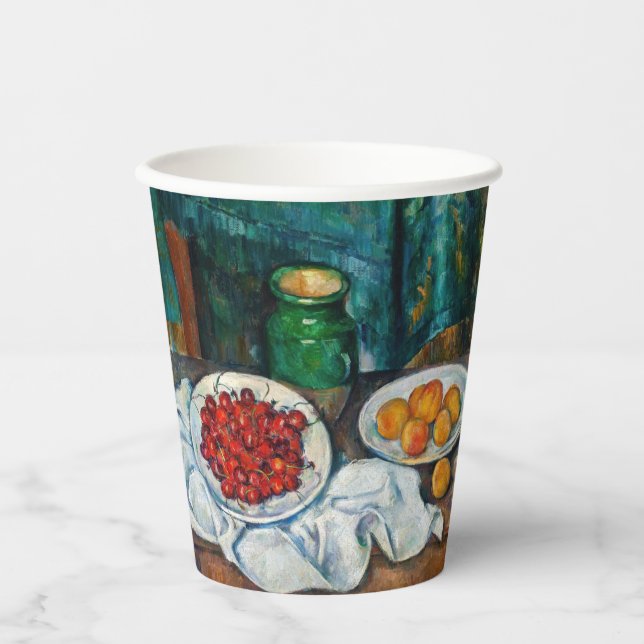 Paul Cezanne - Still Life with Cherries and Peachs Paper Cups (Front)