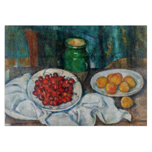 Paul Cezanne - Still Life with Cherries & Peaches Cutting Board