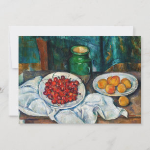 Paul Cezanne - Still Life with Cherries & Peaches Invitation