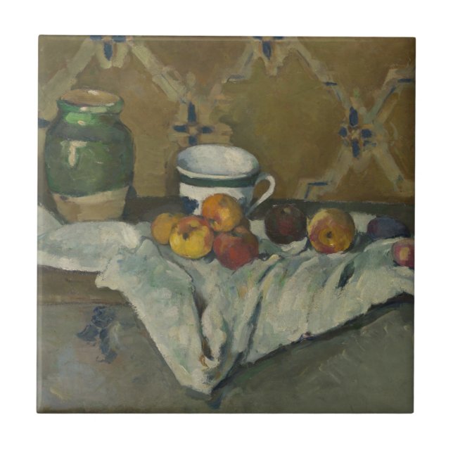 Paul Cezanne | Still Life with Jar, Cup, and Apple Tile (Front)
