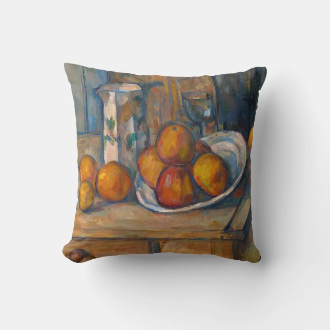 Paul Cezanne - Still Life with Milk Jug and Fruits Cushion (Front)