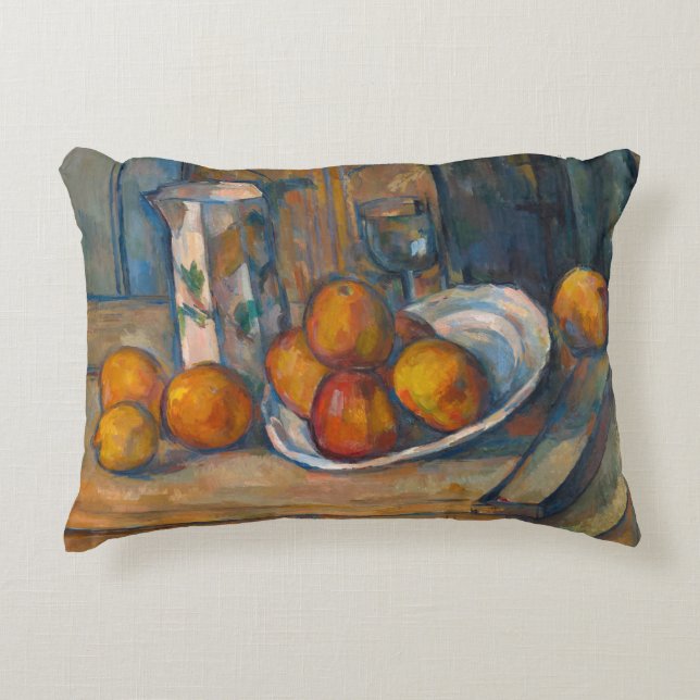 Paul Cezanne - Still Life with Milk Jug and Fruits Decorative Cushion (Front)