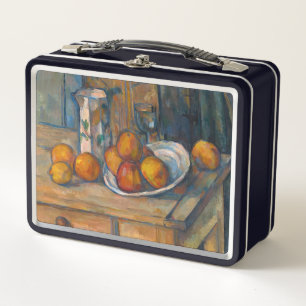 Paul Cezanne - Still Life with Milk Jug and Fruits Metal Lunch Box
