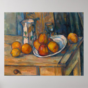 Paul Cezanne - Still Life with Milk Jug and Fruits Poster
