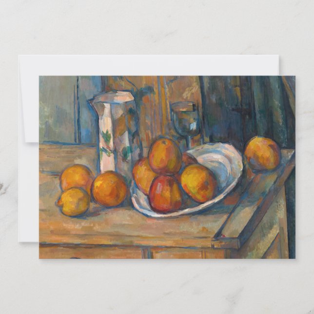 Paul Cezanne - Still Life with Milk Jug and Fruits Thank You Card (Front)