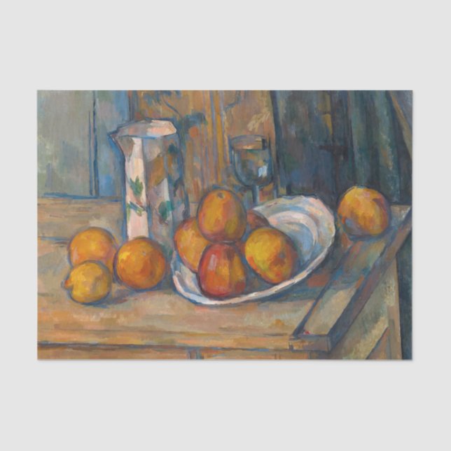 Paul Cezanne - Still Life with Milk Jug and Fruits Tissue Paper (Front)
