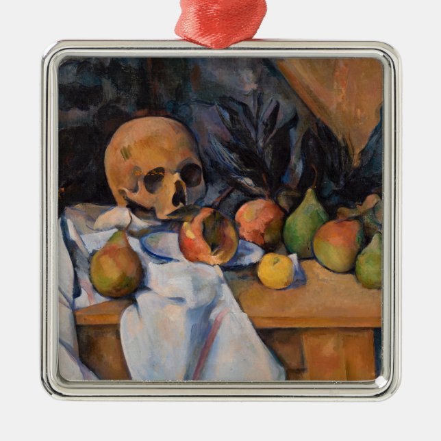 Paul Cezanne - Still Life with Skull Metal Tree Decoration (Front)