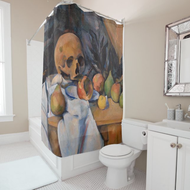 Paul Cezanne - Still Life with Skull Shower Curtain (In Situ)