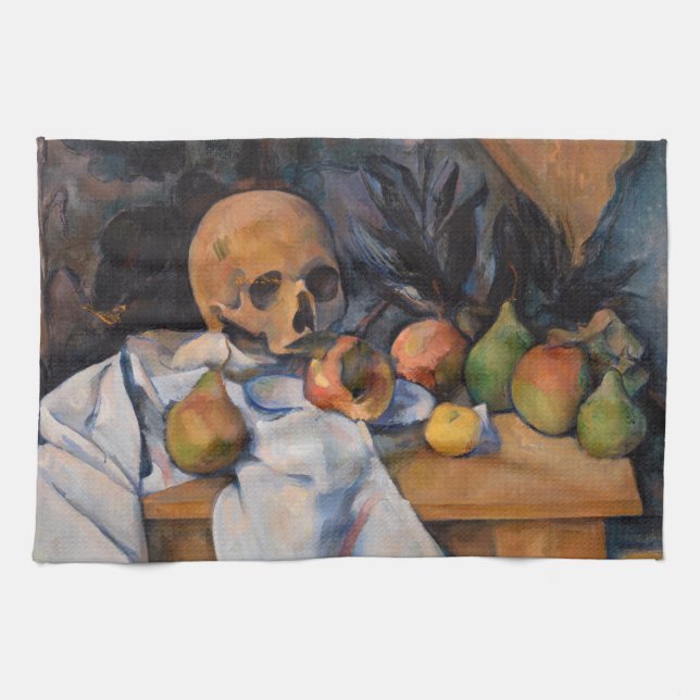 Paul Cezanne - Still Life with Skull Tea Towel (Horizontal)