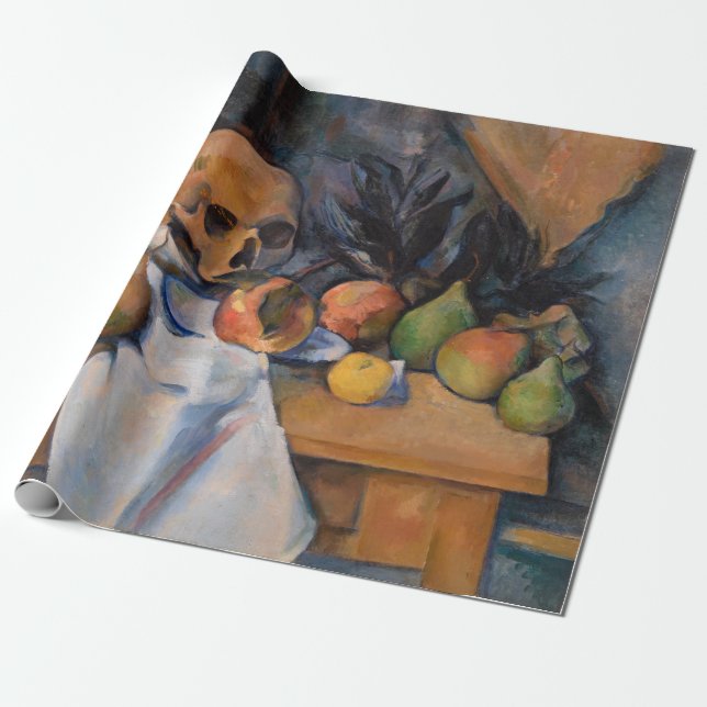 Paul Cezanne - Still Life with Skull Wrapping Paper (Unrolled)