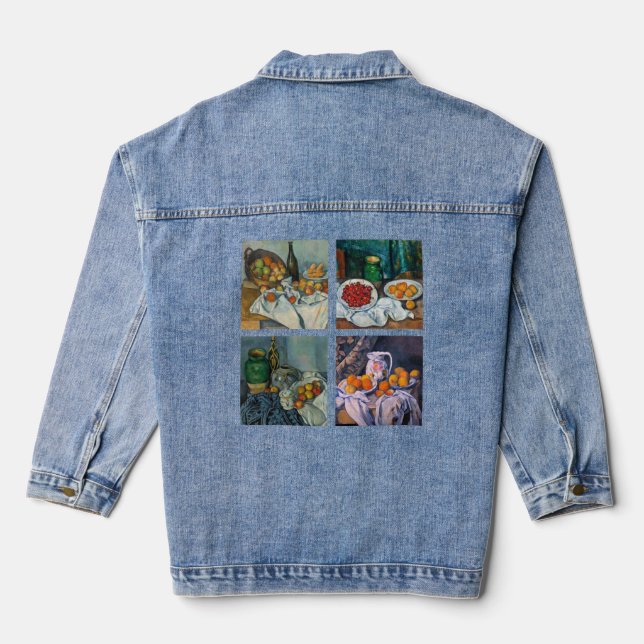 Paul Cezanne  - Still Lifes Masterpieces Selection Denim Jacket (Back)