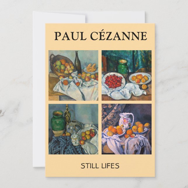 Paul Cezanne  - Still Lifes Masterpieces Selection Invitation (Front)