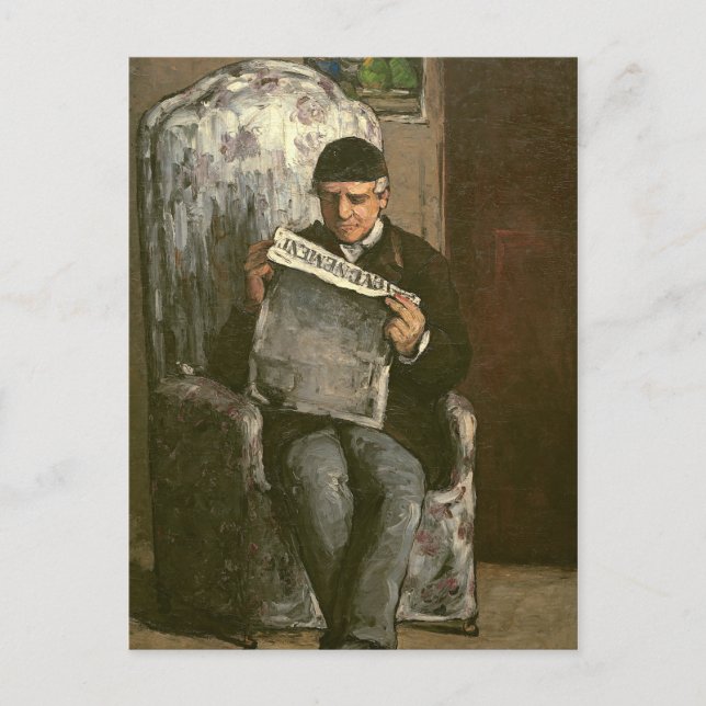 Paul Cezanne | The Artist's Father, Reading "L'�v� Postcard (Front)