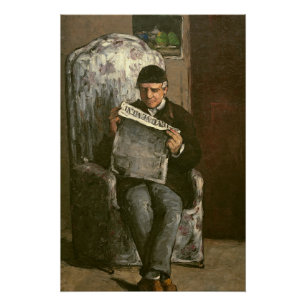 Paul Cezanne   The Artist's Father, Reading "L'�v� Poster