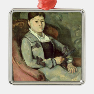 Paul Cezanne   The Artist's Wife in an Armchair, c Metal Tree Decoration