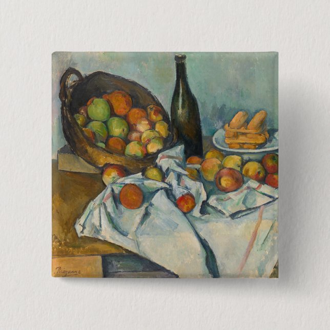 Paul Cezanne - The Basket of Apples 15 Cm Square Badge (Front)
