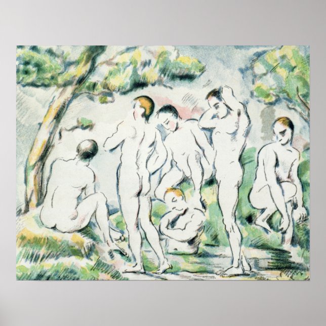 Paul Cezanne | The Bathers, Small plate Poster (Front)