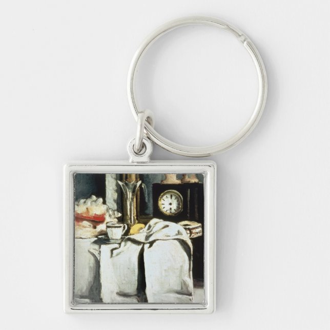 Paul Cezanne | The Black Marble Clock, c.1870 Key Ring (Front)