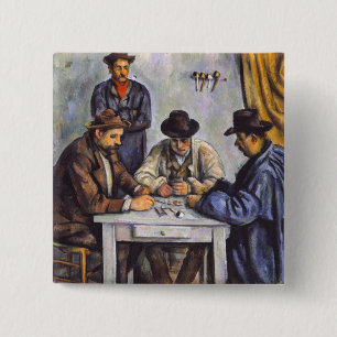 Paul Cezanne - The Card Players 15 Cm Square Badge