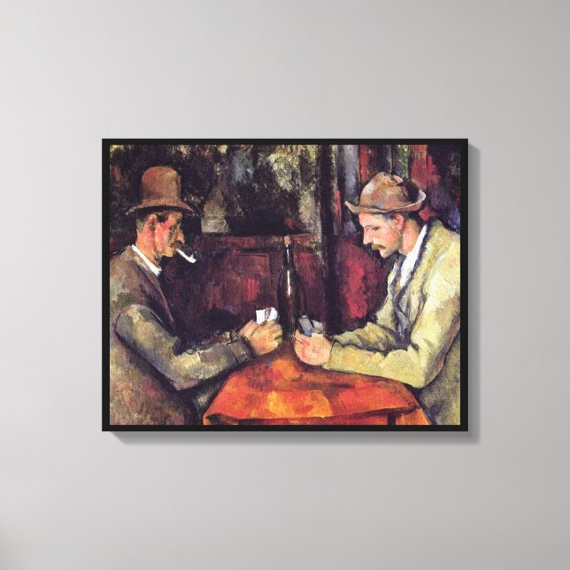 Paul Cezanne - The Card Players Fine Art Painting Canvas Print (Front)