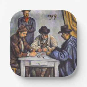 Paul Cezanne - The Card Players Paper Plate