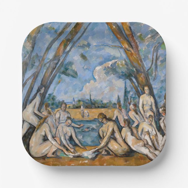 Paul Cezanne - The Large Bathers Paper Plate (Front)