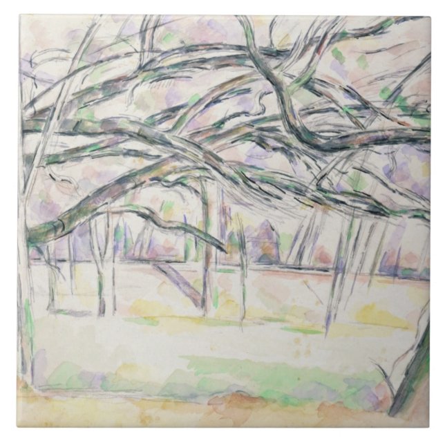 Paul Cezanne | The Orchard, c.1895 (w/c on paper) Tile (Front)