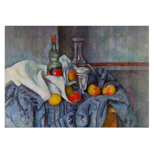 Paul Cézanne The Peppermint Bottle still life art Cutting Board